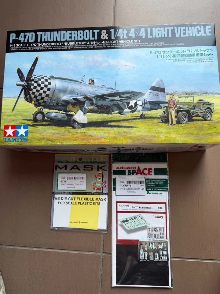 Maquette Tamiya 1/48 P47D + mask eduard +Decals 3d eduard - Photo 1/1