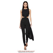 Halston Heritage size 6 twist front cutout jumpsuit    $495 Retail