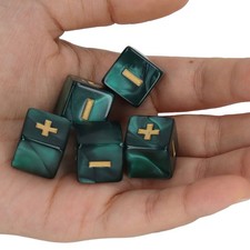 20Pcs Math Operation Dice Set Plus Minus Math Teaching Classroom Supplies Use