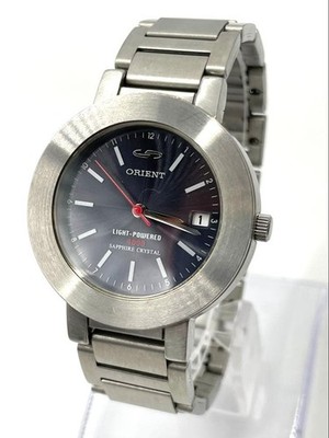 Orient Powered 4000 Wristwatch Stainless Steel Silver Dial Timepiece