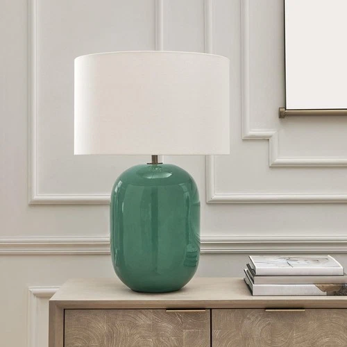 Uttermost 30660-1 Hollis Table Lamp Teal Glaze and Antique Gold - Picture 5 of 6
