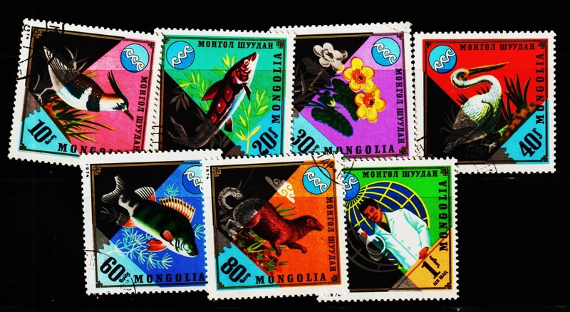 26STAMPSA-122    4 EXCELLENT CTO VINTAGE SETS MONGOLIA STAMPS - 1974-85