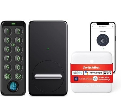 SwitchBot WiFi Smart Lock with Keypad Touch, Fingerprint Keyless Entry Door Lock