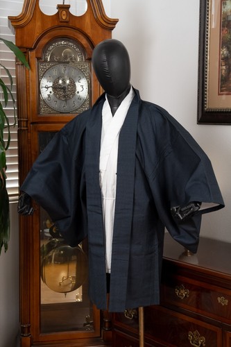 DEAR VANILLA JAPANESE HAORI JACKET MEN'S KIMONO AUTHENTIC JAPAN GENUINE VINTAGE - Picture 2 of 9