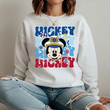 Disney Cruise Mickey Sweatshirt, Cruise Minnie Captain,Disney Sweatshirt