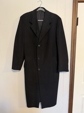 Lands End Mens Regular 40 100% Lambswool Black Coat Made in USA