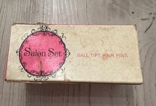 Vintage Salon Set Ball Tipt Hair Pins 1 3/4" Crimped Bronze Made In France