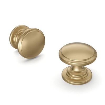 homdiy 25 Pack Champagne Bronze Cabinet Knobs Round Drawer Knob for Kitchen