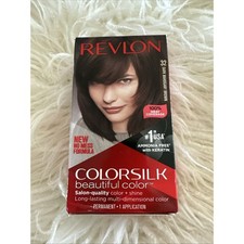 NEW BOX OF REVLON COLORSILK PERMANENT HAIR COLOR 32 DARK MAHOGANY BROWN