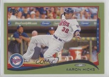 2014 Topps Retail Green Aaron Hicks #12 8k4