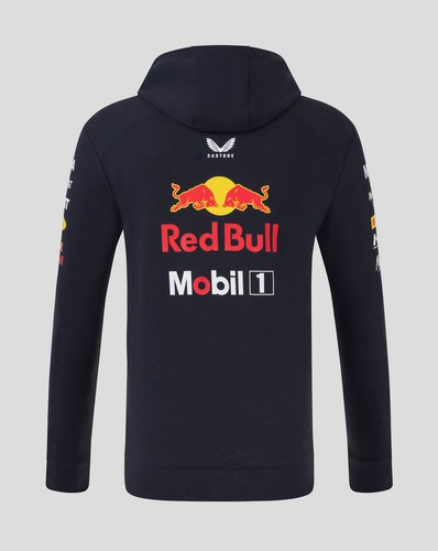Red Bull Racing F1 2025 Team Full Zip Hooded Sweatshirt- Navy - Picture 2 of 6