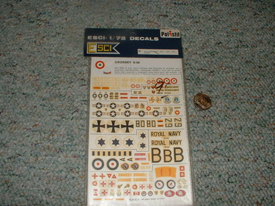 Esci  decals 1/72 Sikorsky S-58 HU-1 Iroquois  variants  G4