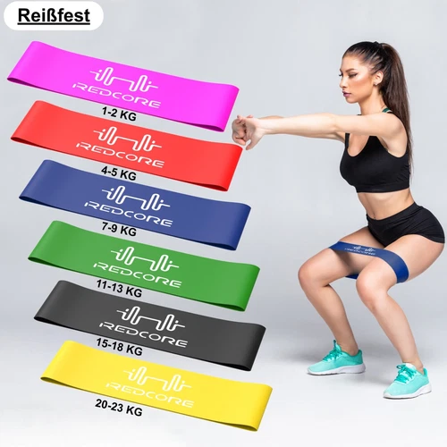 6er Fitnessband Gymnastikband Fitness Sport Band Set Beine Widerstandsband Yoga