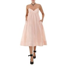 Zimmermann 8 Dancer Empire Waist Dress midi silk linen blend Balletcore event