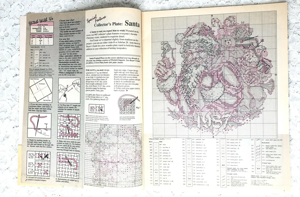 Cross-Stitch And Country Crafts Magazine NOV/DEC 87 25 Projects 31 Pages Vintage - Image 4 of 4