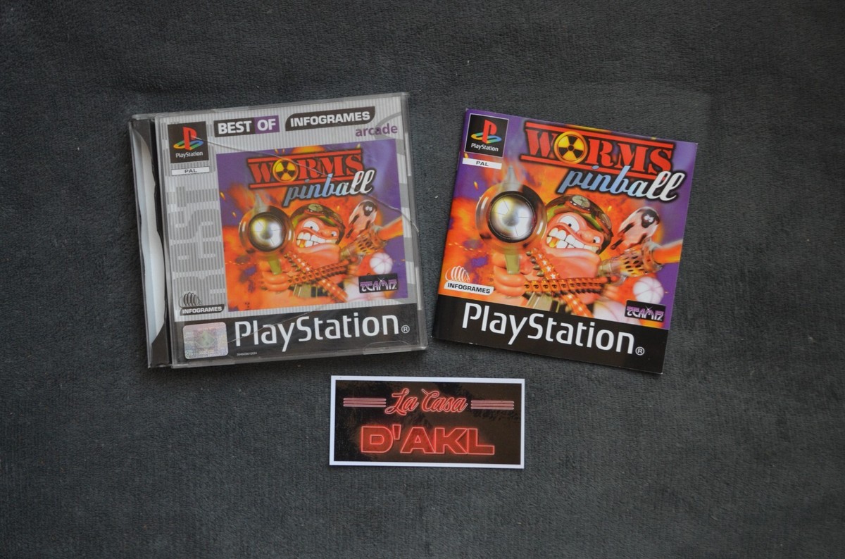 Worms Pinball Sur Sony PlayStation 1 – PS1 – Comme Neuf – Version Française PAL