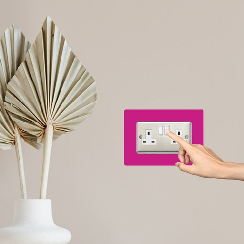 Enchufe interruptor de luz de pared protector de placa de acrílico envolvente de doble toma hágalo usted mismo - Imagen 13 de 101