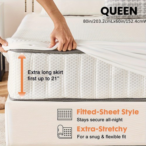 Ultra-Soft Waterproof Breathable Mattress Protector Washable Mattress Cover - Picture 5 of 15