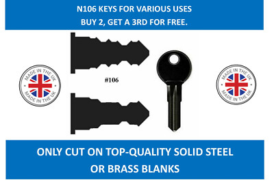 THULE, EXODUS, HALFORDS, HOPKIRK # N106 N106R 106 SCHLÜSSEL KAUFEN 2, ERHALTEN SIE EINEN DRITTEN KOSTENLOSEN.
