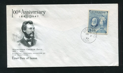 Canada 274 Alexander Graham Bell First Day Cover FDC 1947