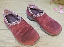 MERRELL WOMEN'S Q-FORM ENCORE ADAMS SUEDE SHOES MOCS CLOG ORTHOLITE 7M RAISIN