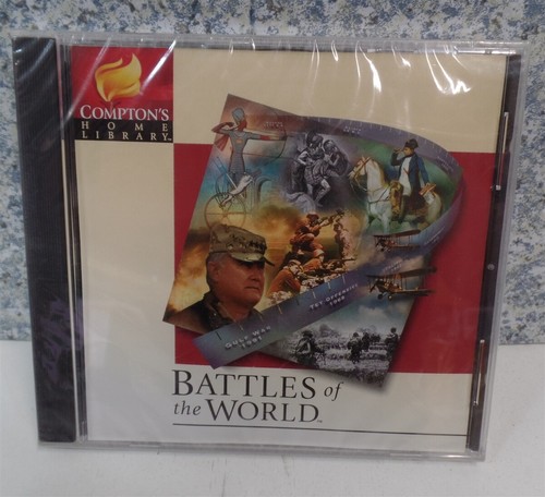 Software Comptons Home Library Battles Of The World 1996 Vintage NEW SEALED