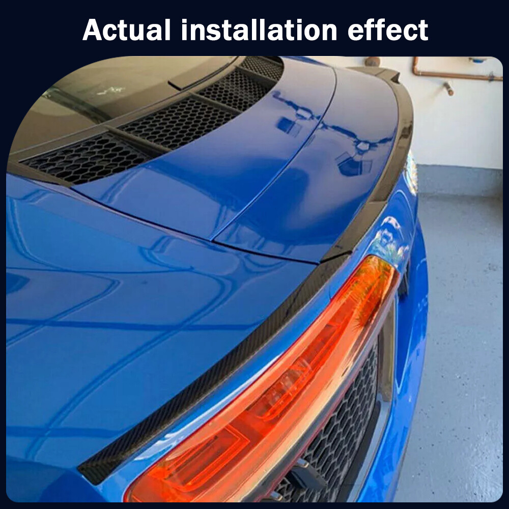 For Audi R8 V10 Coupe Gen 2 2016-22 Carbon Rear Trunk Lip Spoiler Boot Tail Wing