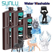 SUNLU 1KG Water Washable 3D Drucker Resin,395-405nm UV Curing,Mehrfarbig 1000G