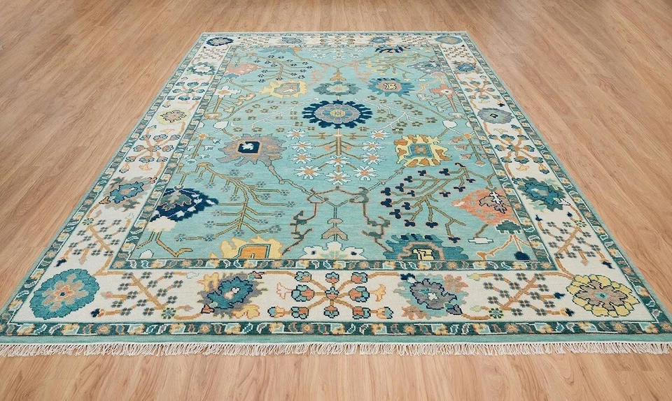 Alfombra Oushak 8X10 Alfombra contemporánea para sala de estar 4x6,5x8,6x9,8x10,9x12 Foto 3 de 4