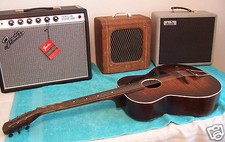 1937 Vintage Richter Harmony Arch Top Guitar Round Sound Hole Faux Finish V Rare