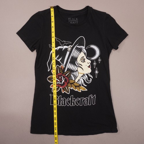 BlackCraft Cult Witch Traditional Tattoo Style Womens III Large Black T Shirt - 第 6/6 張圖片