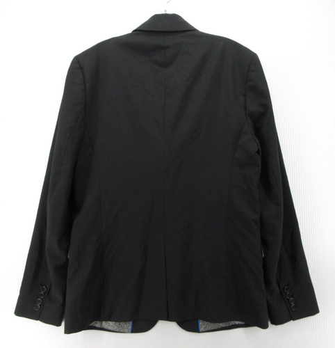 Guess Sport Coat Men Medium Black Blazer Jacket Wool Casual Preppy 2 Buttons - Picture 8 of 13