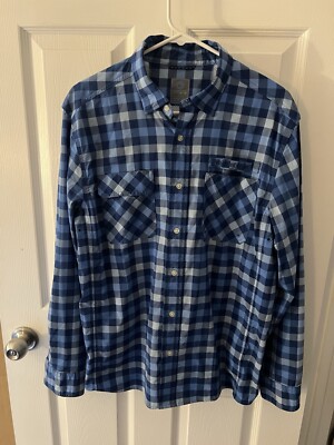Men s Medium Vinyard Vines Blue Plaid Long Sleeve Shirt