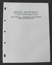NEW HOLLAND 770 FORAGE HARVESTER BEVEL GEAR BOX REPAIR MANUALS