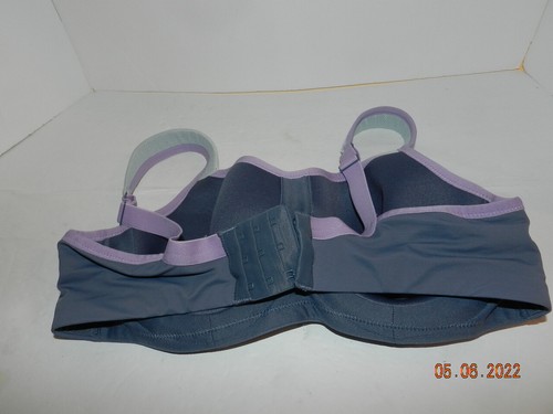 Reggiseno sportivo donna Panache ferretto 5021 GRIGIO bordo lavanda 34C nuovo senza etichette - Foto 2 di 3