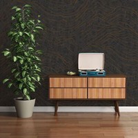 Vliestapete Wellen Muster Abstrakt Schwarz Gold Metallic 39507-3 (2,83€/1Qm)