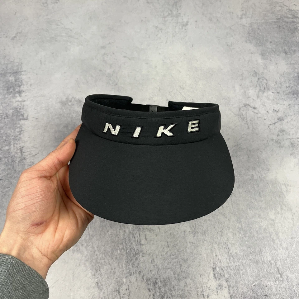 Gorra de visera con logotipo grande Nike de colección 100 % nailon unisex talla única años 90’s negra Swoosh Foto 2 de 4