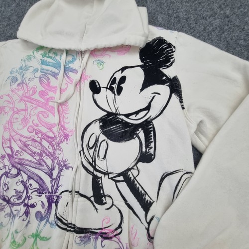 Disney jumper kids XLARGE white fleece mickey mouse girls cotton cartoon Size XL - Picture 2 of 14