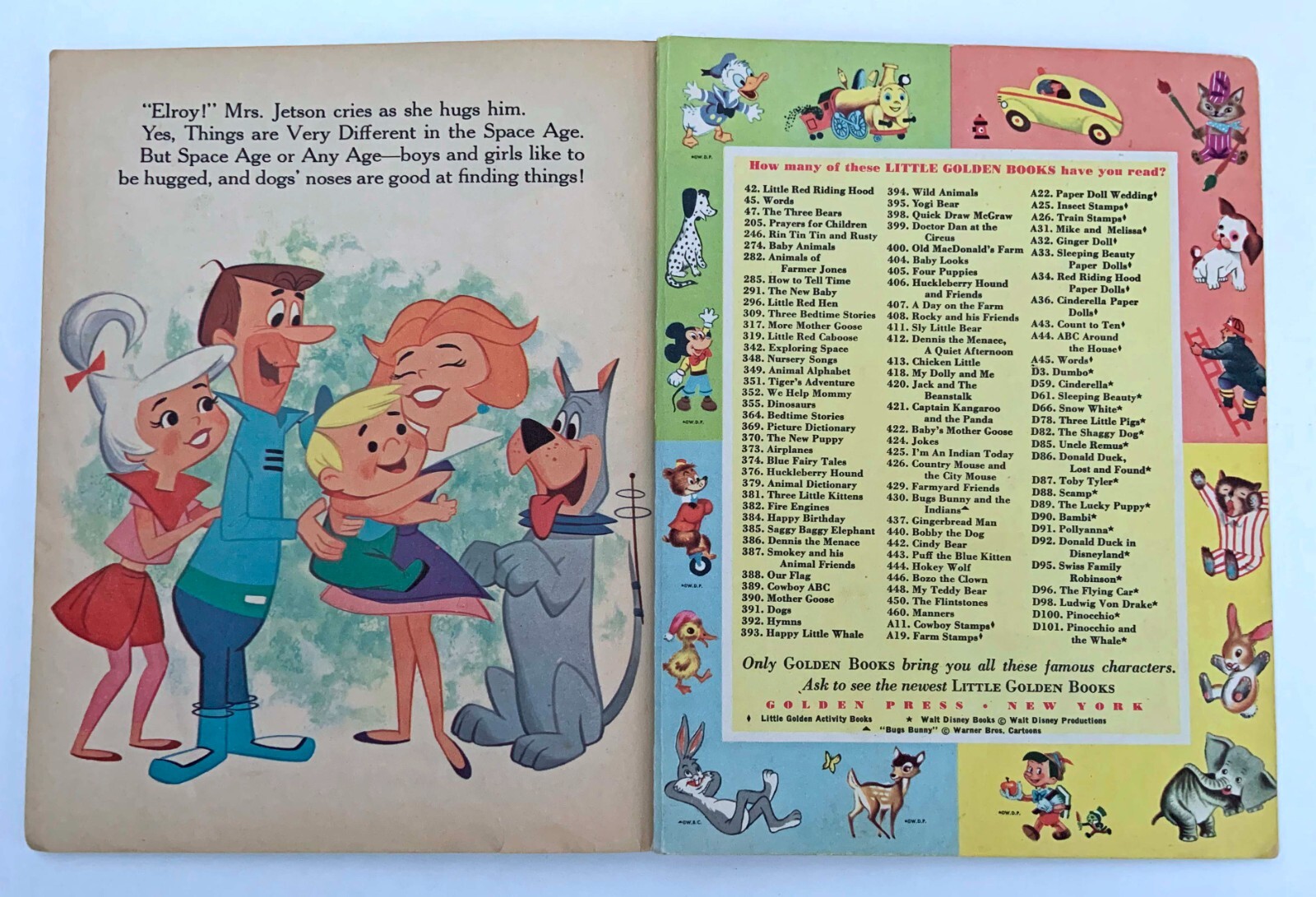 The Jetsons 1st Edition "A" 1962 Hanna Barbera Little Golden Book - Picture 6 of 7