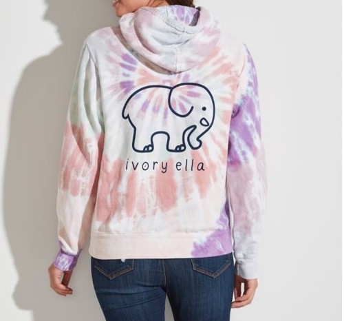 ivory ella pink hoodie