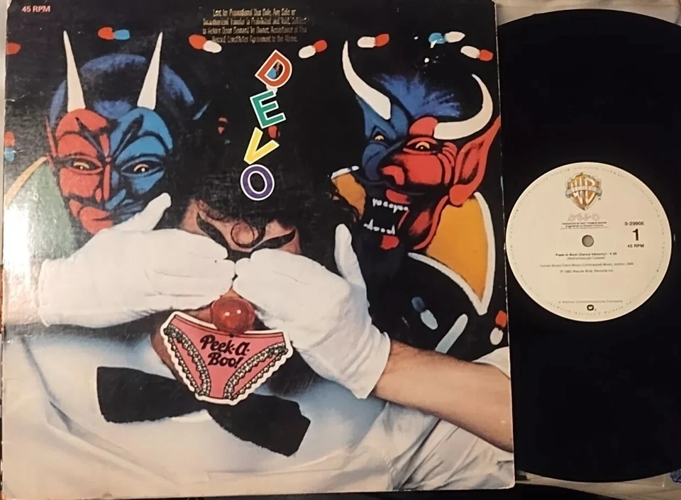 2x Devo Vinyl Record Album LOT- Peek-A-Boo PROMO EP *45rpm +Live Mini LP *33 rpm Foto 2 de 4