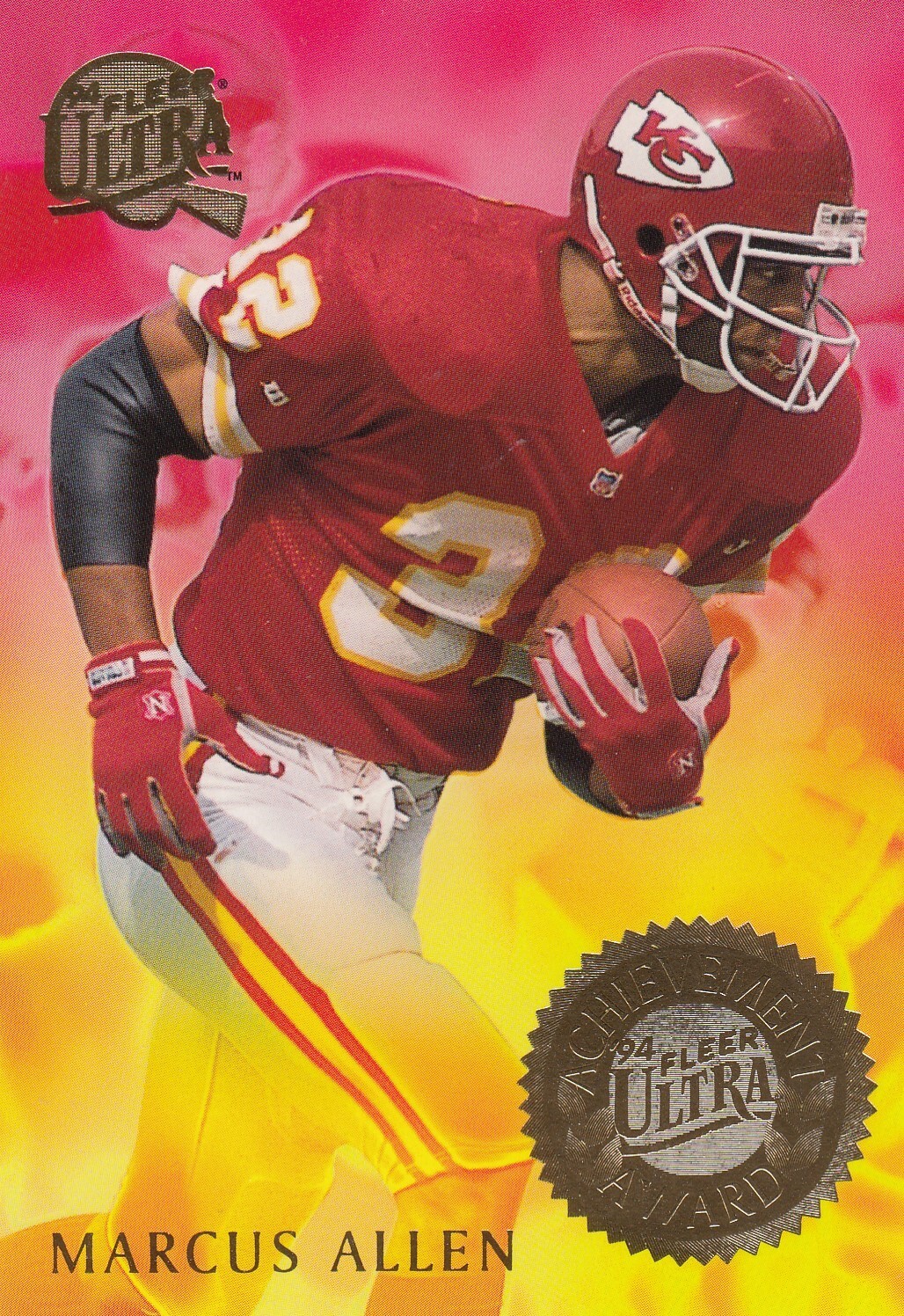 1994 Marcus Allen Fleer Ultra Achievement Award JUMBO 3 x 5 Insert #1- KC Chiefs