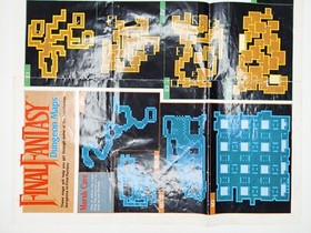 Final Fantasy 1990 Nintendo NES Dungeon Maps / Item Chart NES-FF-USA(A)
