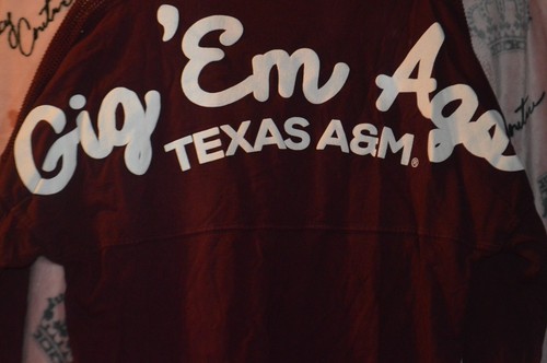 VTG 90's NCAA SEC TEXAS A&M FOOTBALL SPRIT JERSEY MAROON AGGIES WOMENS M BLOUSE - Picture 12 of 14