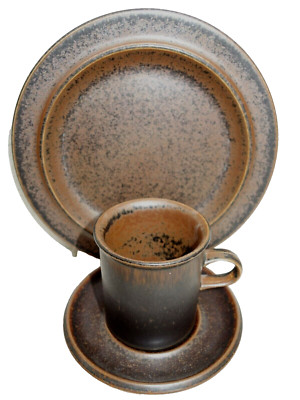 ARABIA Finland RUSKA      1 (von4)  Kaffeetasse & Untertasse & Kuchenteller TOPP
