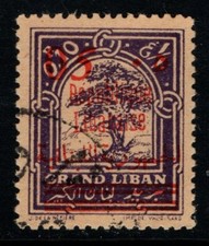 Lebanon 1928 05 on 0p 10 Republic overprint surcharge SG145 VF Used