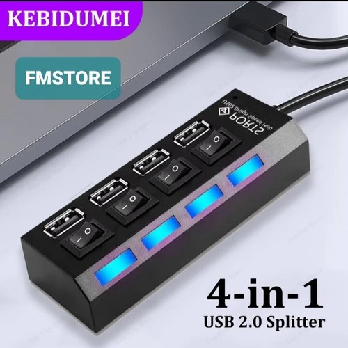 HUB USB 2.0 MOLTIPLICATORE 4 PRESE MUTLIPLA PER PC, NOTEBOOK ATTACCO USB - Photo 7/7
