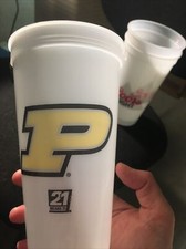 Three Coorslight Plastic Cups. Collectors. Purdue  16 Oz