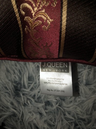 Lot of 2 J. Queen Maribella Crimson Square Embellished Decorative Throw Pillows - Picture 9 of 9