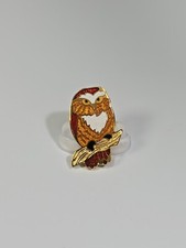 Owl Bird On Tree Limb  Lapel Pin •
